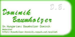 dominik baumholzer business card